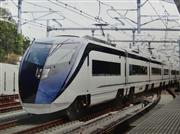 京成電鉄が成田スカイアクセスに導入する新型スカイライナー。デザイナーの山本寛斎氏がデザインを手がけた（同社提供）