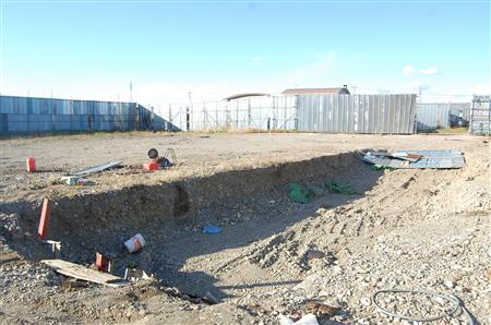 今年１月に栃木市で摘発されたヤード。作業用の穴が掘られていた