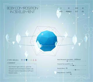 「TANITABodyCompositionin3DElement」で生成された体組成の3Dエレメントモデル 「TANITABodyCompositionin3DElement」で生成された体組成の3Dエレメントモデル