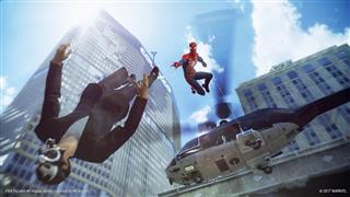 開発中の「スパイダーマン」の新作ゲームの画面(ソニー・インタラクティブエンタテインメント提供) 開発中の「スパイダーマン」の新作ゲームの画面(ソニー・インタラクティブエンタテインメント提供)
