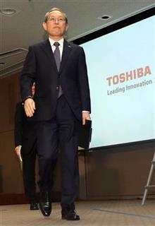 東芝の綱川智社長 東芝の綱川智社長