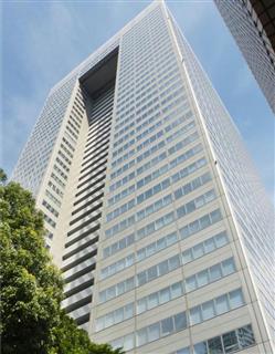 東芝本社が入るビル=東京都港区 東芝本社が入るビル=東京都港区