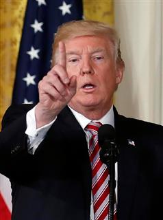 トランプ米大統領=7日、ワシントン(AP) トランプ米大統領=7日、ワシントン(AP)