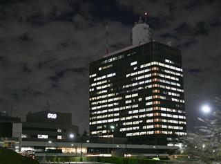NHK放送センター=4日夜、東京・渋谷 NHK放送センター=4日夜、東京・渋谷