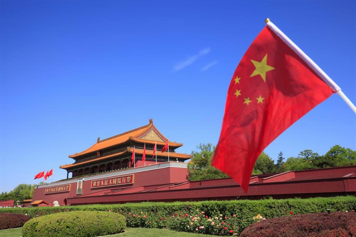 中国国旗と天安門（Getty Images）