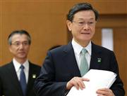 パナソニックの大坪文雄社長（右）