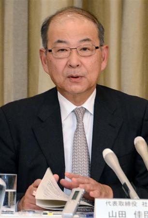 ＪＲ東海の山田佳臣社長。リニアの大阪早期開業論に強い口調で反発した