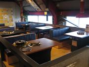 研究開発の一室に並べられた無煙ロースター。まるで焼肉店のよう…