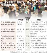２０１２年度の主なクール・ジャパン戦略推進事業