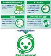 バンダイナムコゲームスが取り組むエコアミューズメントの認定基準の表