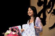 自身の「ドリーム・ガールズ・プロジェクト」について語る温井和佳奈さん（温井さん提供）