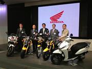ホンダは原付２種のバイクを一気に５車種発売すると発表した＝２２日、東京都港区のホンダ本社