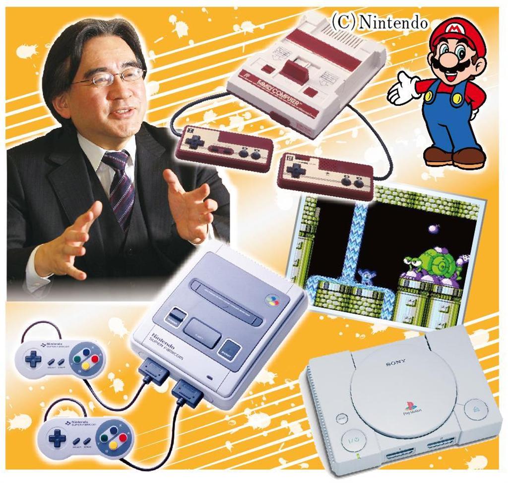 発売から３０周年のファミコン。任天堂の好業績を牽引してきた（写真は岩田聡社長）