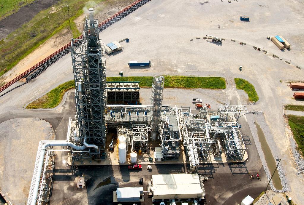 米国アラバマ州の石炭火力発電所に設置された三菱重工業のＣＯ２回収装置