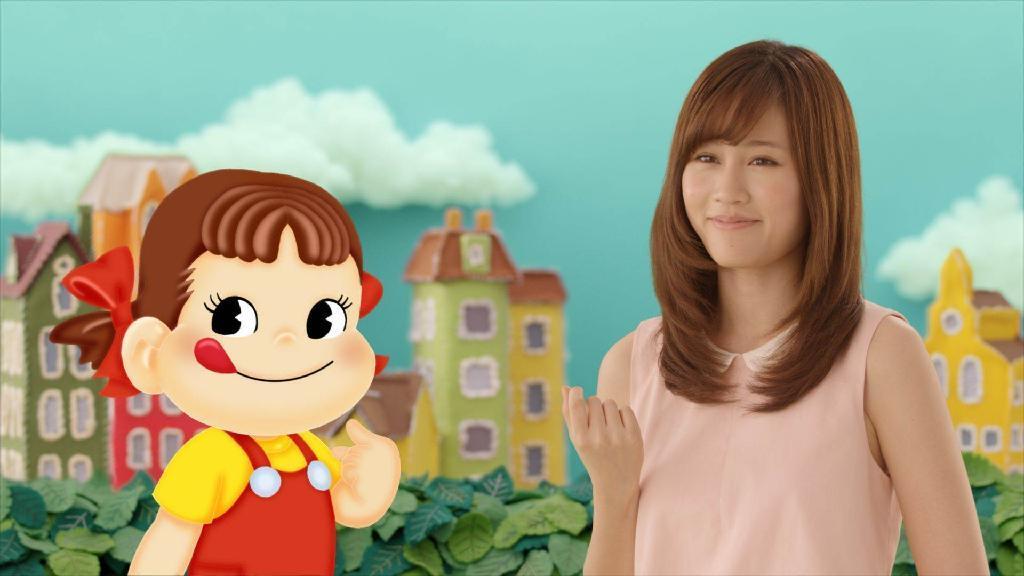 生クリーム感たっぷりのミルキーにあっちゃん大満足