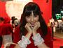 東京ゲームショウ２０１３。週末コンテンツ「コンパニオン特集」ＩＩＪの女性＝１９日、千葉市の幕張メッセ（小野淳一撮影）