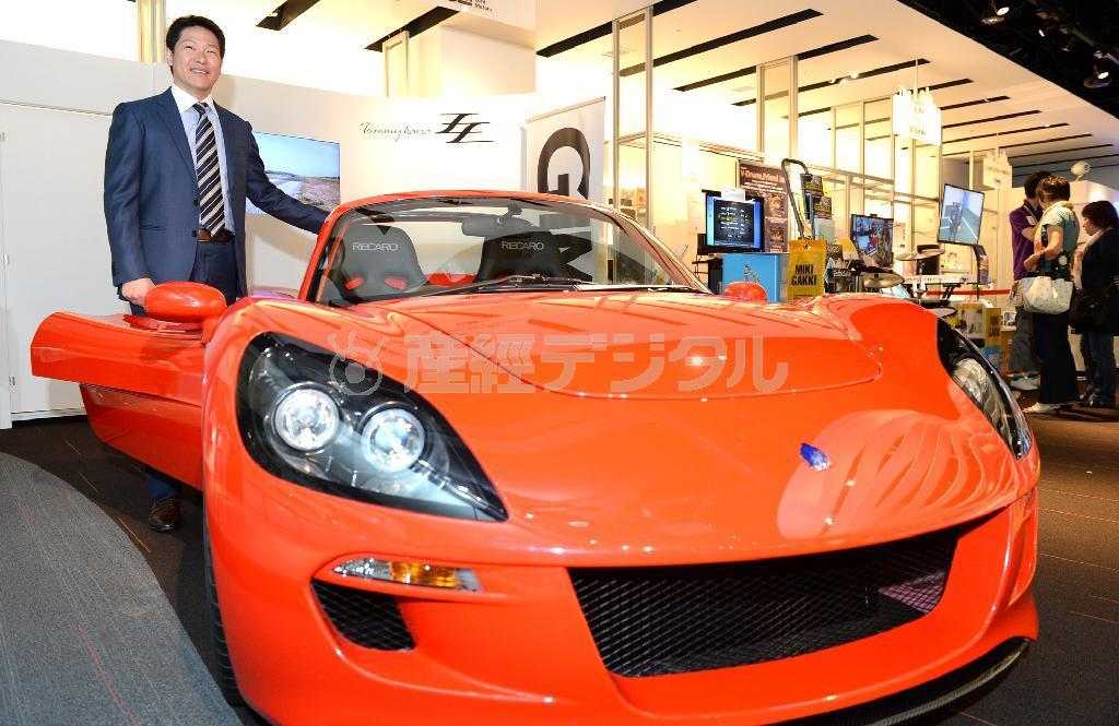 グリーンロードモータースが手がけるＥＶスポーツカー「トミーカイラＺＺ」＝大阪市北区（柿平博文撮影）