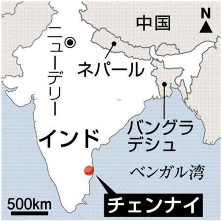インド・タミルナド州チェンナイ（旧マドラス）