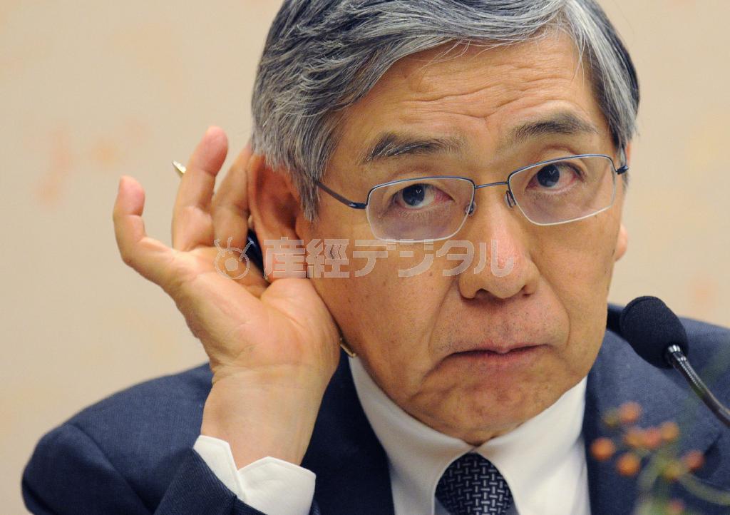 日本銀行の黒田東彦（はるひこ）総裁は、消費税増税後に景気が悪化した場合、追加金融緩和に踏み切ることも辞さない姿勢を示している＝２０１３年１１月５日、大阪市北区（澤野貴信撮影）