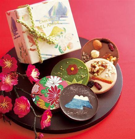 ベルアメールのお正月限定「迎春バレショコラ」（１５７５円・大丸東京店、２０１３年１２月２４日～）