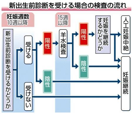 新出生前診断を受ける場合の検査の流れ＝２０１２年１２月１８日現在