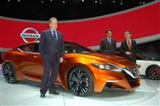 北米自動車ショーで日産自動車が発表した「スポーツセダンコンセプト」＝１３日、米ミシガン州デトロイト