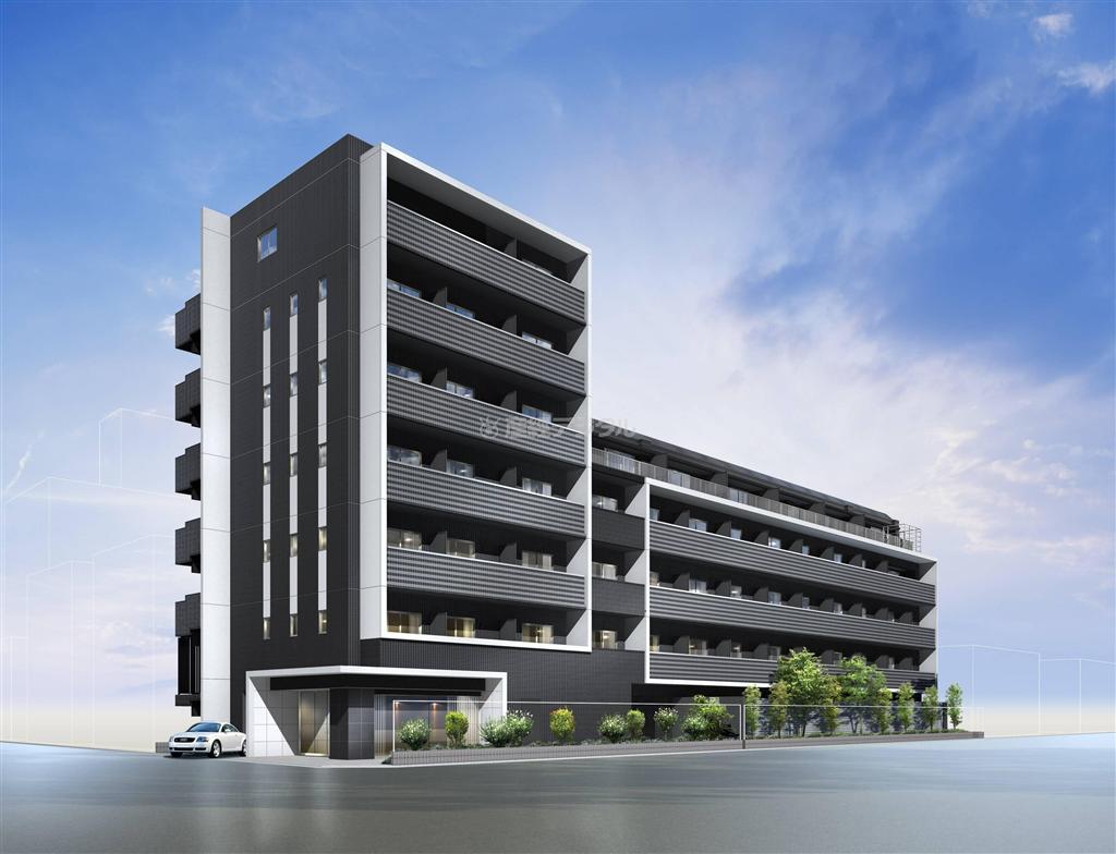 シーラが東京都大田区下丸子で手がける「シーフォルム下丸子アジールコート」の外観図（提供写真）