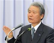 記者会見する榊原定征・経団連次期会長＝２７日午後、東京都千代田区の経団連会館