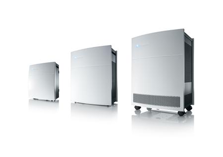 国内で導入が増えているブルーエア（右から）フラッグシップモデル「６５０Ｅ」、ミドルレンジモデル「４５０Ｅ」、コンパクトモデル「２７０Ｅ」