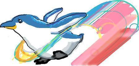 土曜塾が目指している最初に行動を起こす「ファースト・ペンギン」（イラスト：武内優里子さん提供）