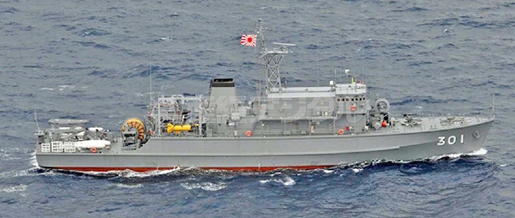 深い深度の機雷も除去できる掃海艦「やえやま」