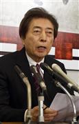 会見で淡々と敗戦の弁を述べた細川護煕氏＝９日午後、東京都千代田区（小野淳一撮影）