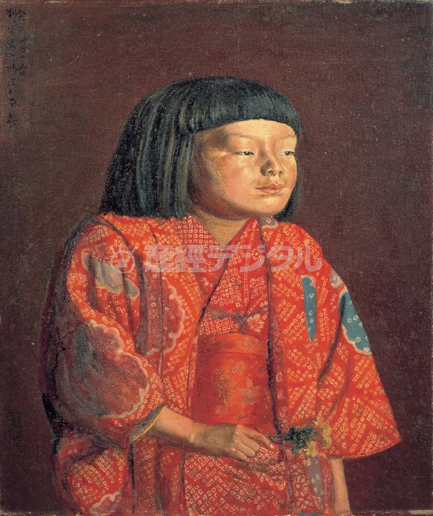 岸田劉生「童女図（麗子立像）」１９２３年、油彩＿神奈川県立近代美術館蔵（世田谷美術館提供）