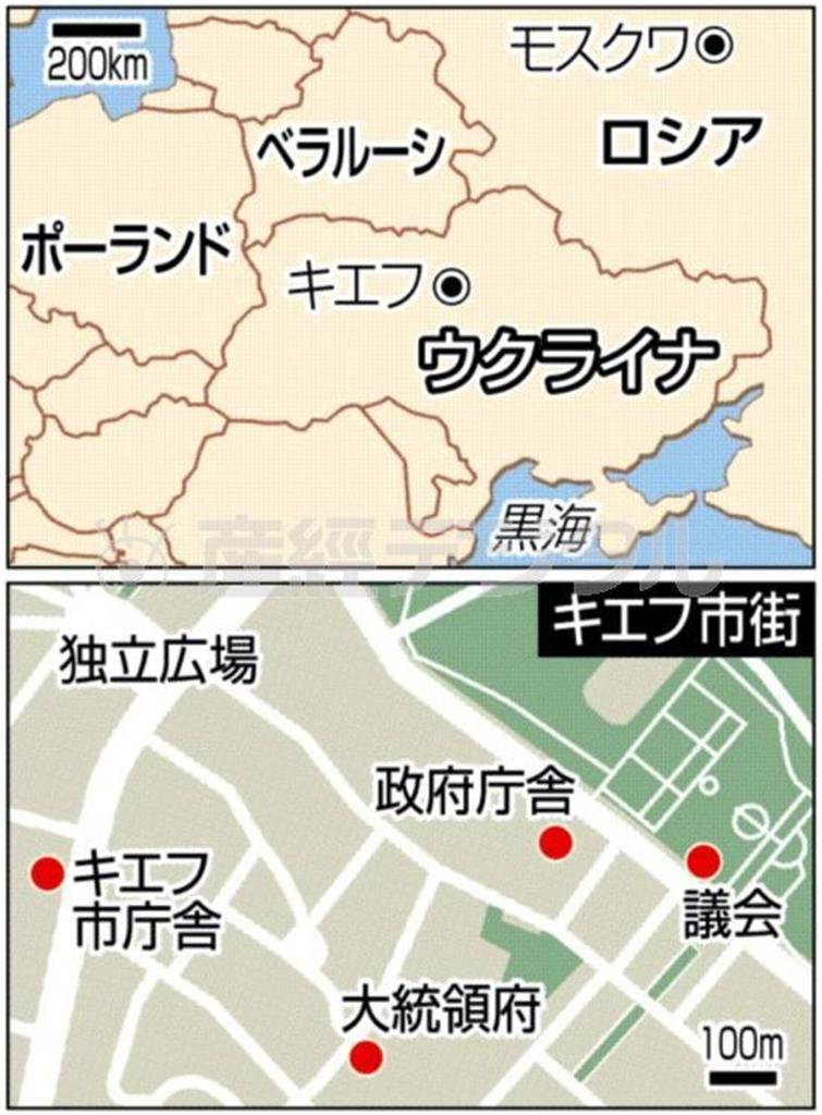 ウクライナ・首都キエフ市街