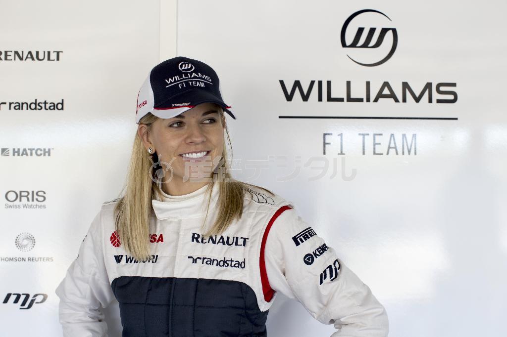 自動車レースＦ１のウィリアムズに所属する英ドライバー、スージー・ヴォルフ選手＝２０１３年２月１日、スペイン・ウェルバ（ＡＰ）