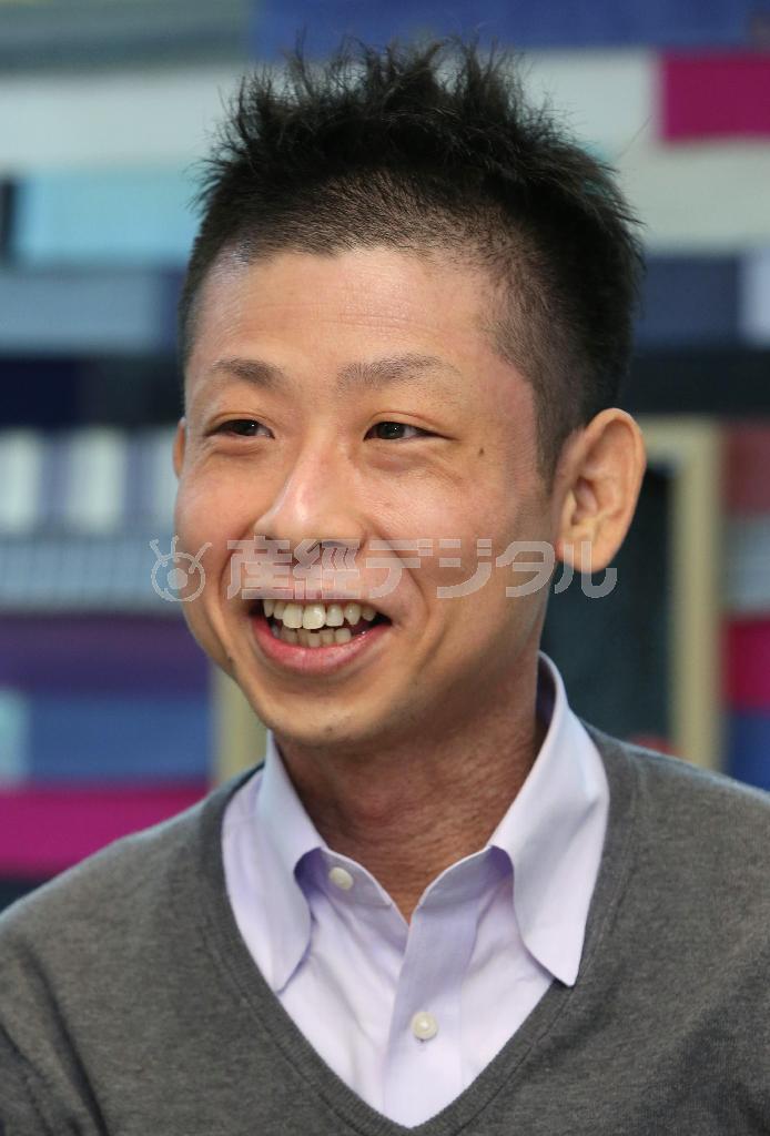 通所施設「地域作業所＿ｈａｎａ（ハナ）」代表の筒井啓介さん＝２０１４年２月１２日午後、東京都千代田区（宮崎裕士撮影）