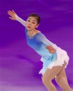 相変わらず情感たっぷりの演技で会場を魅了した金妍児（キム・ヨナ）＝２０１４年２月２２日、ロシア・ソチのアイスベルク・スケーティング・パレス（大里直也撮影）