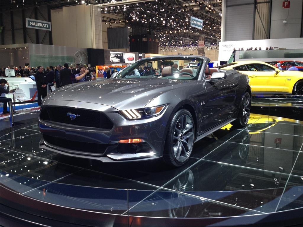 米フォード・モーターの次世代スポーツカー「マスタング」＝４日、ジュネーブモーターショー