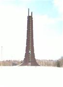 野幌森林公園の中にある北海道百年記念塔＝２０１４年３月３日、北海道札幌市厚別区（乾ルカさん撮影）