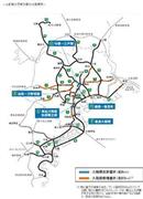 首都高速道路の更新計画の対象箇所。※既に重大な損傷が発生している箇所（約３３ｋｍ）について記載。残りの箇所（約２２ｋｍ）については、構造上の課題がある箇所の中から、点検状況や現地条件などを踏まえ、具体の区間を絞り込む＝２０１４年３月１８日現在（首都高速道路株式会社提供）