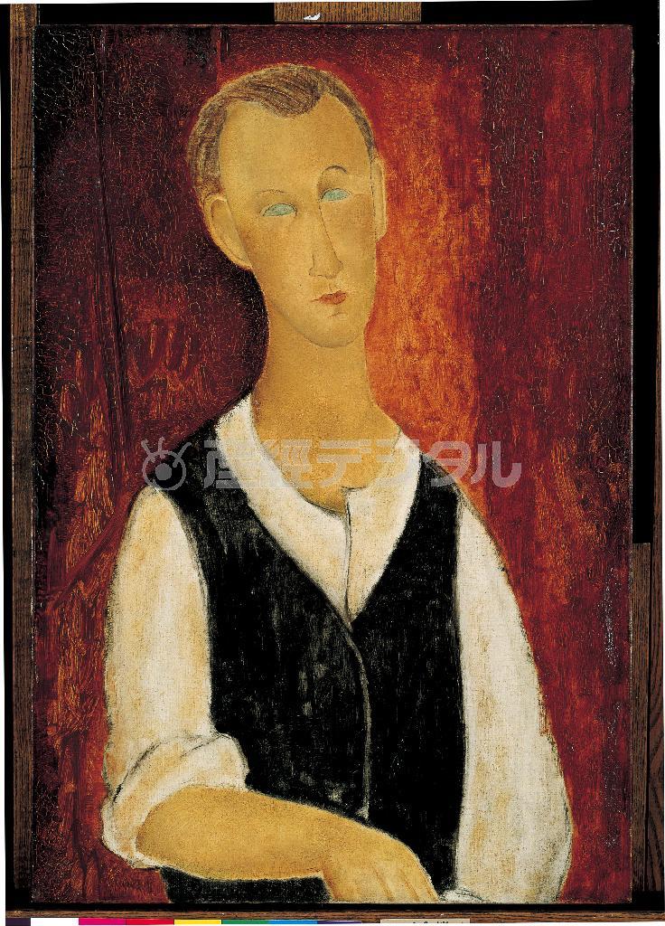 アメデオ・モディリアーニ「若い農夫」１９１８年ごろ＿石橋財団ブリヂストン美術館蔵（ポーラ美術館提供）