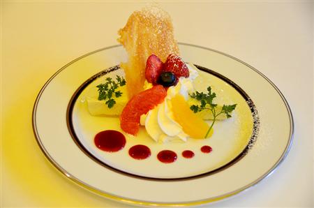 「カフェグリーンバター茶屋町」で食べられる「アボカドのレアチーズケーキ」