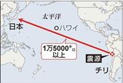【チリ地震】南米チリで日本時間２０１４年４月１日午後８時４６分（日本時間４月２日午前８時４６分）ごろ、太平洋沖を震源するマグニチュード（Ｍ）８．２の地震が発生した。