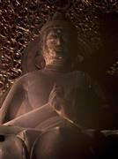 平安時代後期の「木造＿大日如来坐像」。現在は金堂に安置されている＝２０１３年７月２２日、滋賀県大津市・三井寺（井浦新さん撮影）