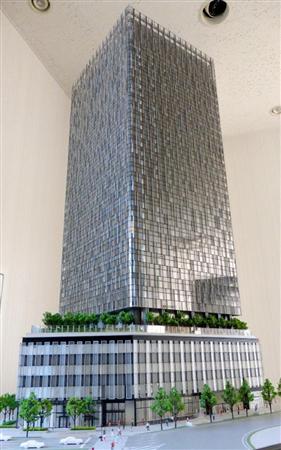 三越伊勢丹が出店する高層ビル「大名古屋ビルヂング」の模型