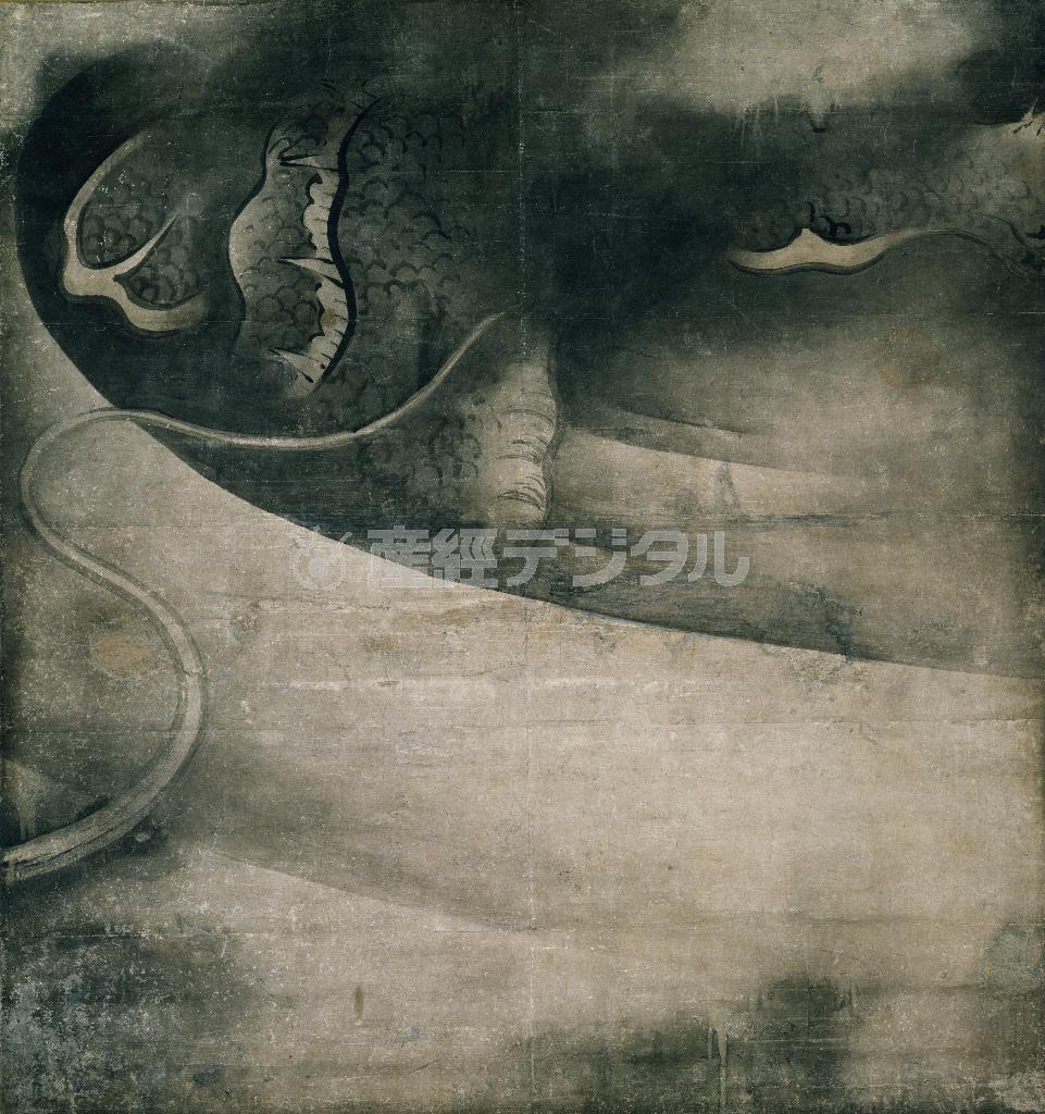 重文「雲龍図」（８幅のうち左４幅）＿海北友松＿安土桃山時代・１５９９（慶長４）年＿京都・建仁寺蔵（左４幅は５月６日まで展示、提供写真）