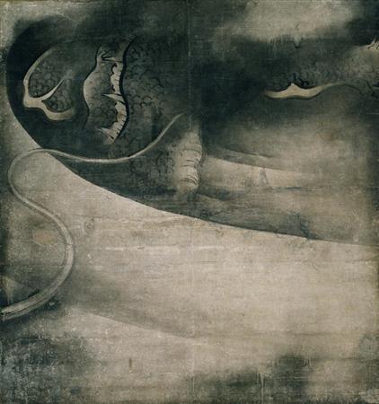 重文「雲龍図」（８幅のうち左４幅）＿海北友松＿安土桃山時代・１５９９（慶長４）年＿京都・建仁寺蔵（左４幅は５月６日まで展示、提供写真）