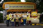 小児がんの現状を知ってもらうためのイベント「ゴールドリボンウォーキング２０１３」＝２０１３年４月２０日（提供写真）