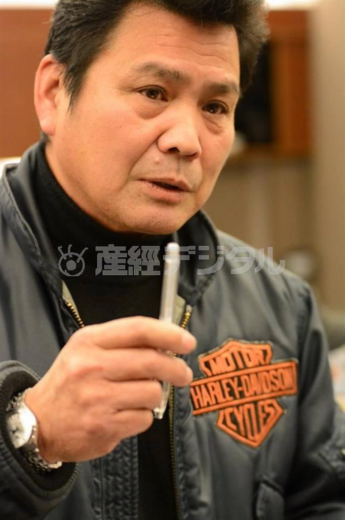 イベント「ＡＬＬ＿ＪＡＰＡＮ＿プロジェクト＿２０１４」四国副支部長の藤嶋義紀氏＝２０１４（平成２６）年（流通経済大学＿有志学生記者、星和希撮影）