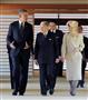 オバマ米大統領と会見に向かう天皇、皇后両陛下＝２４日午前、皇居・宮殿（代表撮影）